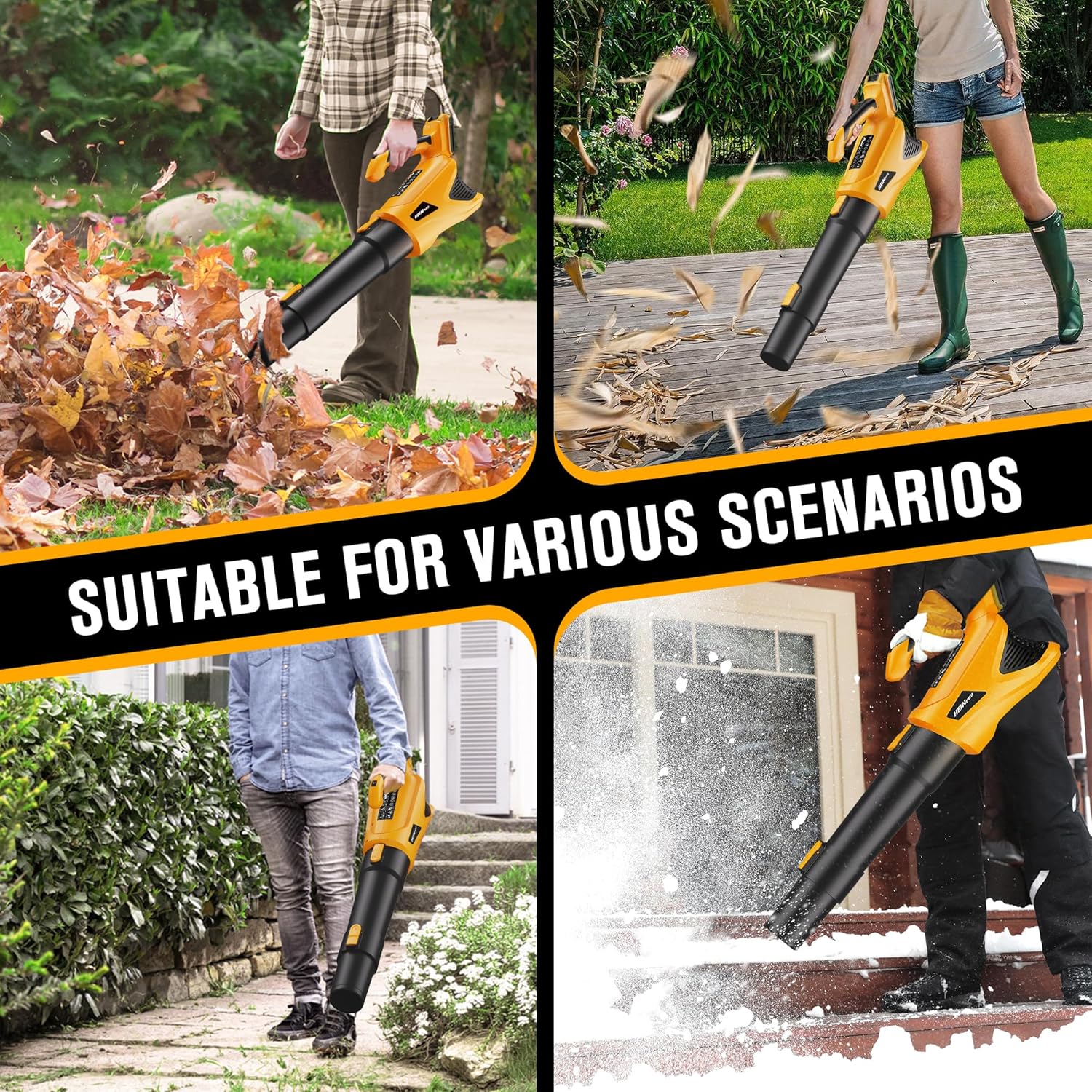 Cordless Leaf Blower Compatible with Dewalt 20V Max Battery, 500CFM/15