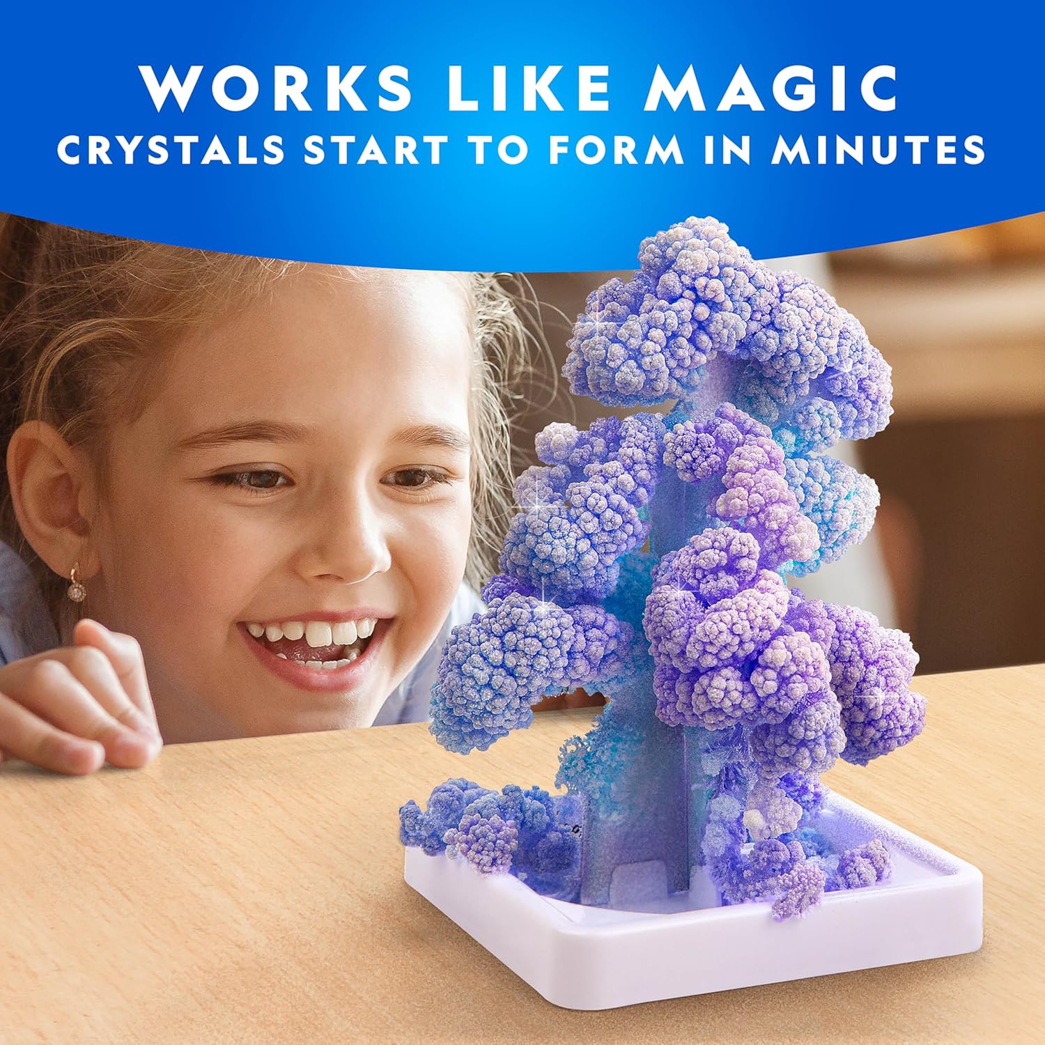 National Geographic Craft Kits for Kids - Crystal Growing Kit, Grow 6 