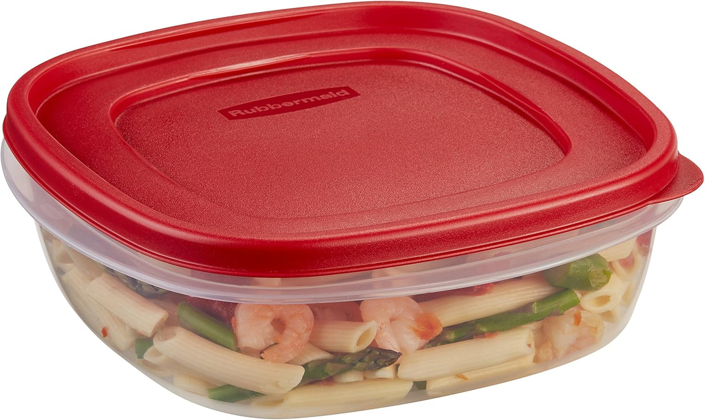 Rubbermaid Easy Find Lids Food Storage Container, 9 Cup, Racer Red