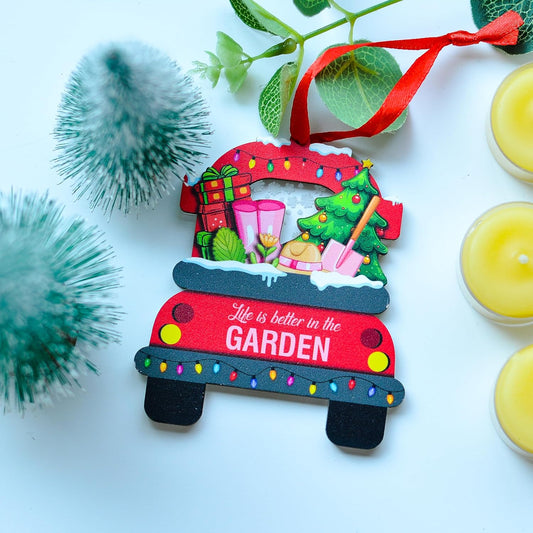 Gardening Christmas Ornament, Plant Garden Tools Christmas Ornament, Season's Gardenings, for Flower Gardeners, Plant Lovers Hanging Tree Decor