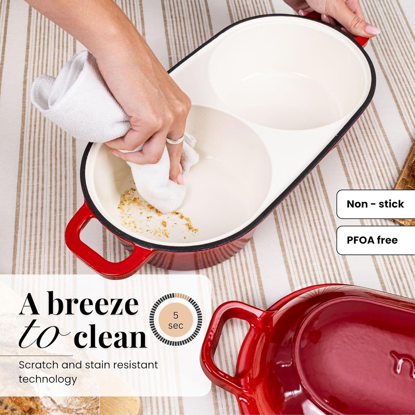Dutch Oven For Sourdough Bread Baking – Enamelled Cast Iron Bread Loaf