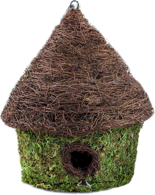 SuperMoss (56053) Bungalow Woven Birdhouse Medium, 9.5" by 10.5", Fres