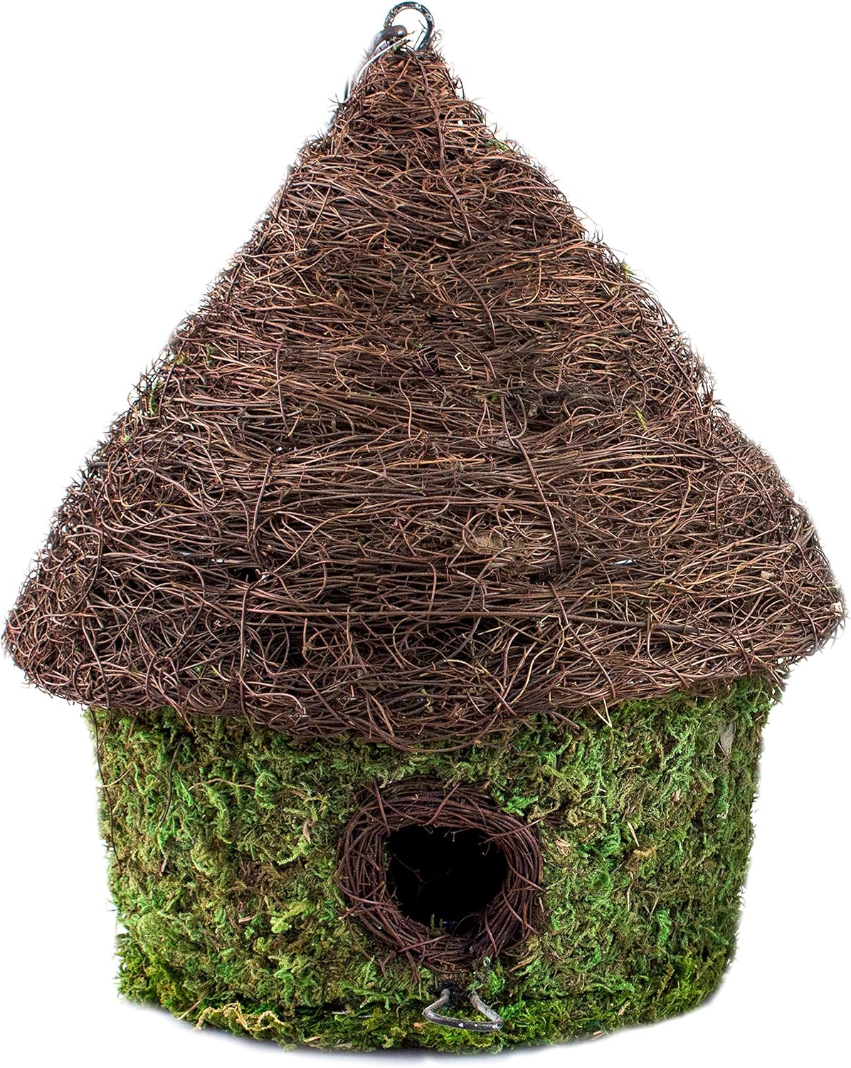 SuperMoss (56053) Bungalow Woven Birdhouse Medium, 9.5" by 10.5", Fresh Green