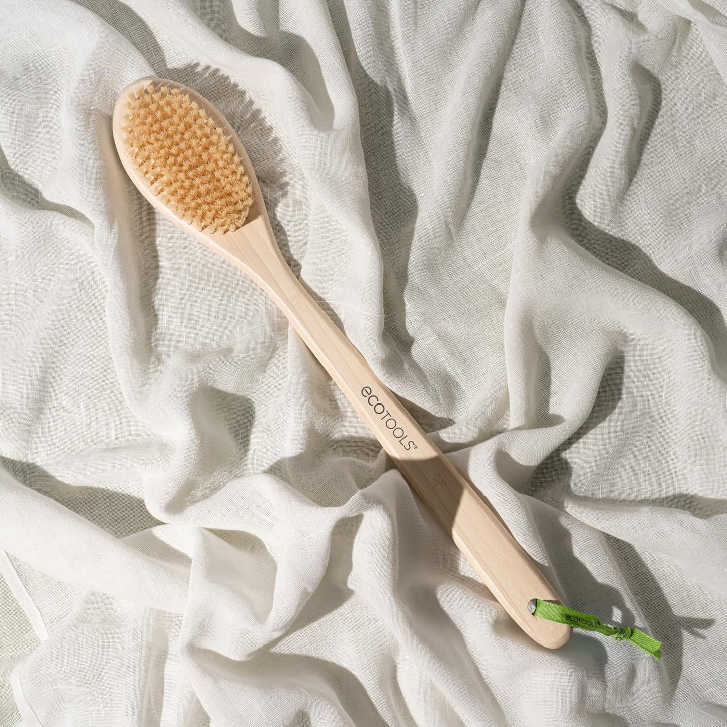 EcoTools Bath Bristle Brush, Bath Brush with Long Handle, Cleanse Back