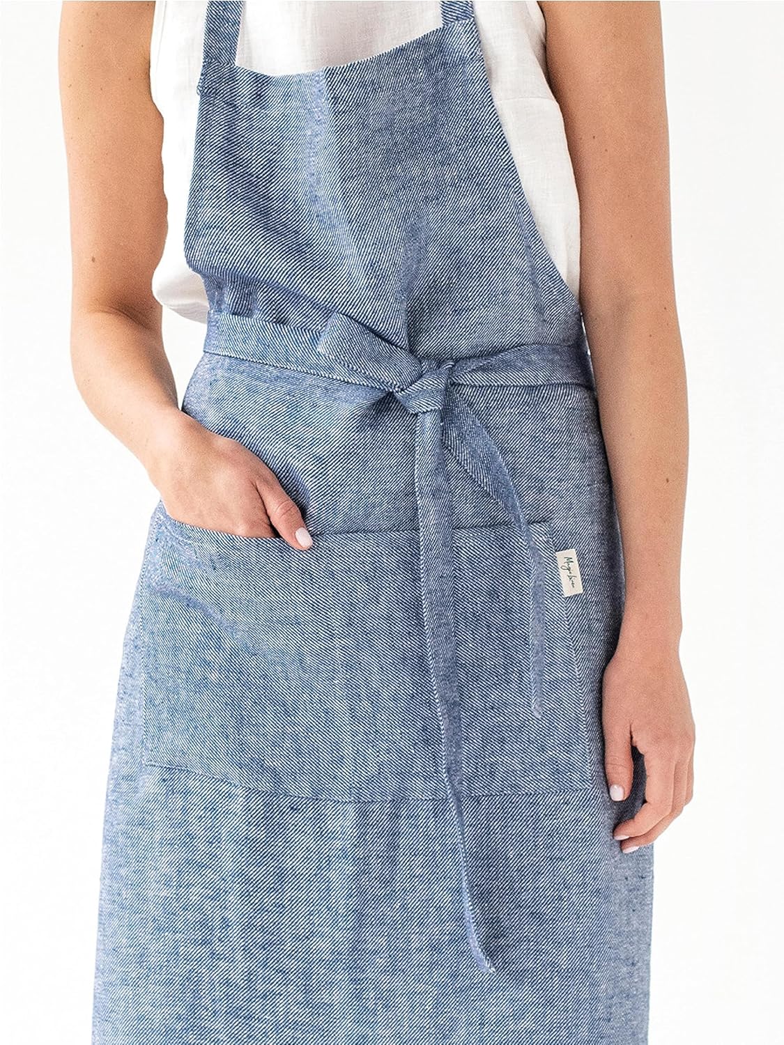 MagicLinen 100% Linen Apron - Cooking, Gardening, Grilling, Painting A