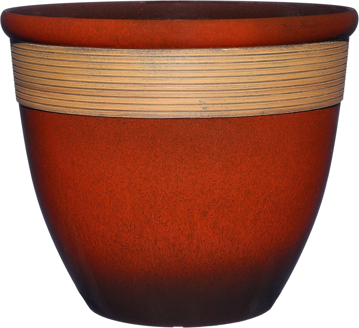 Classic Home and Garden Premiere Collection Planter, Abigail 15", Lava