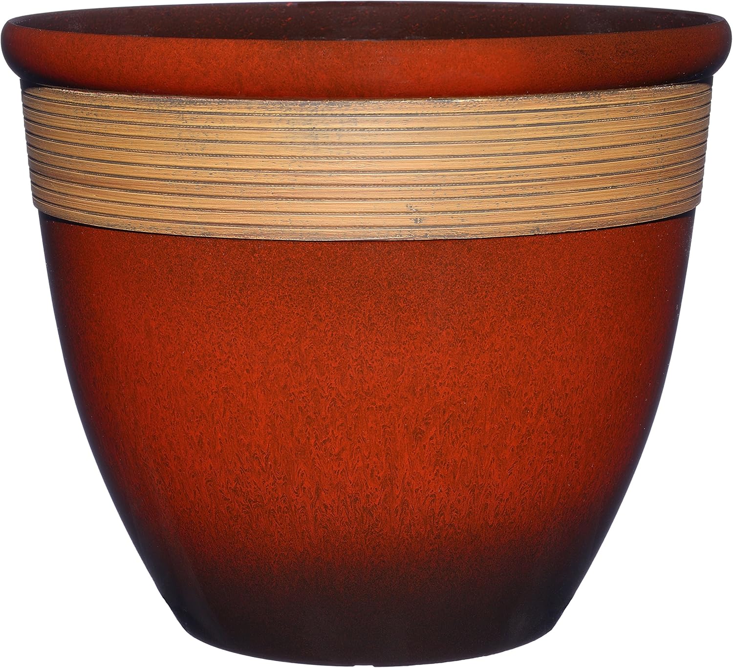 Classic Home and Garden Premiere Collection Planter, Abigail 15", Lava