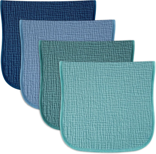 Baby Muslin Burp Cloths 20x10in - Ultra Soft & Absorbent, Neutral Colo