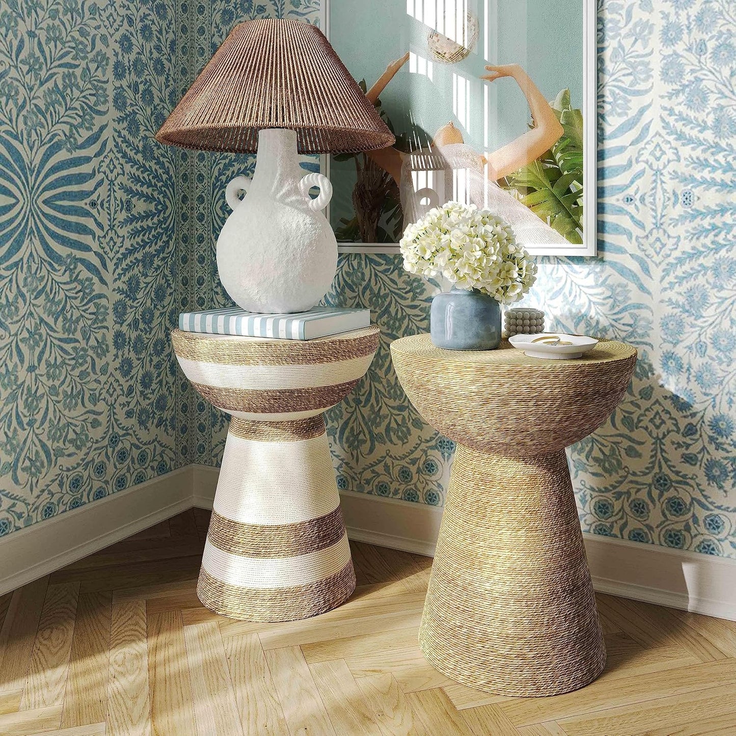 Tov Furniture Wren Striped Side Table