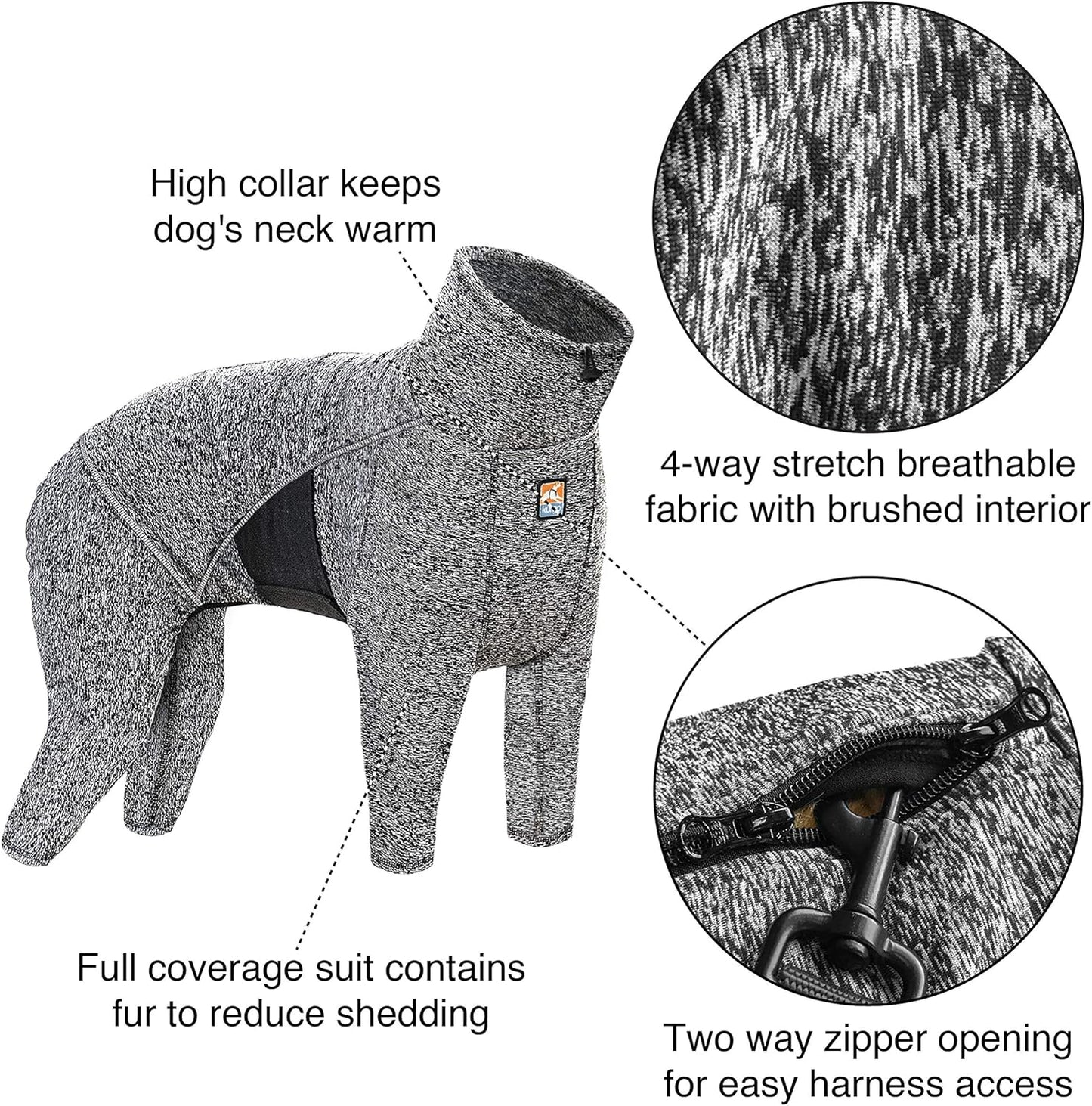 Kurgo Stowe Base Layer - Comfortable, Cold-Weather Pet Wear - Breathab