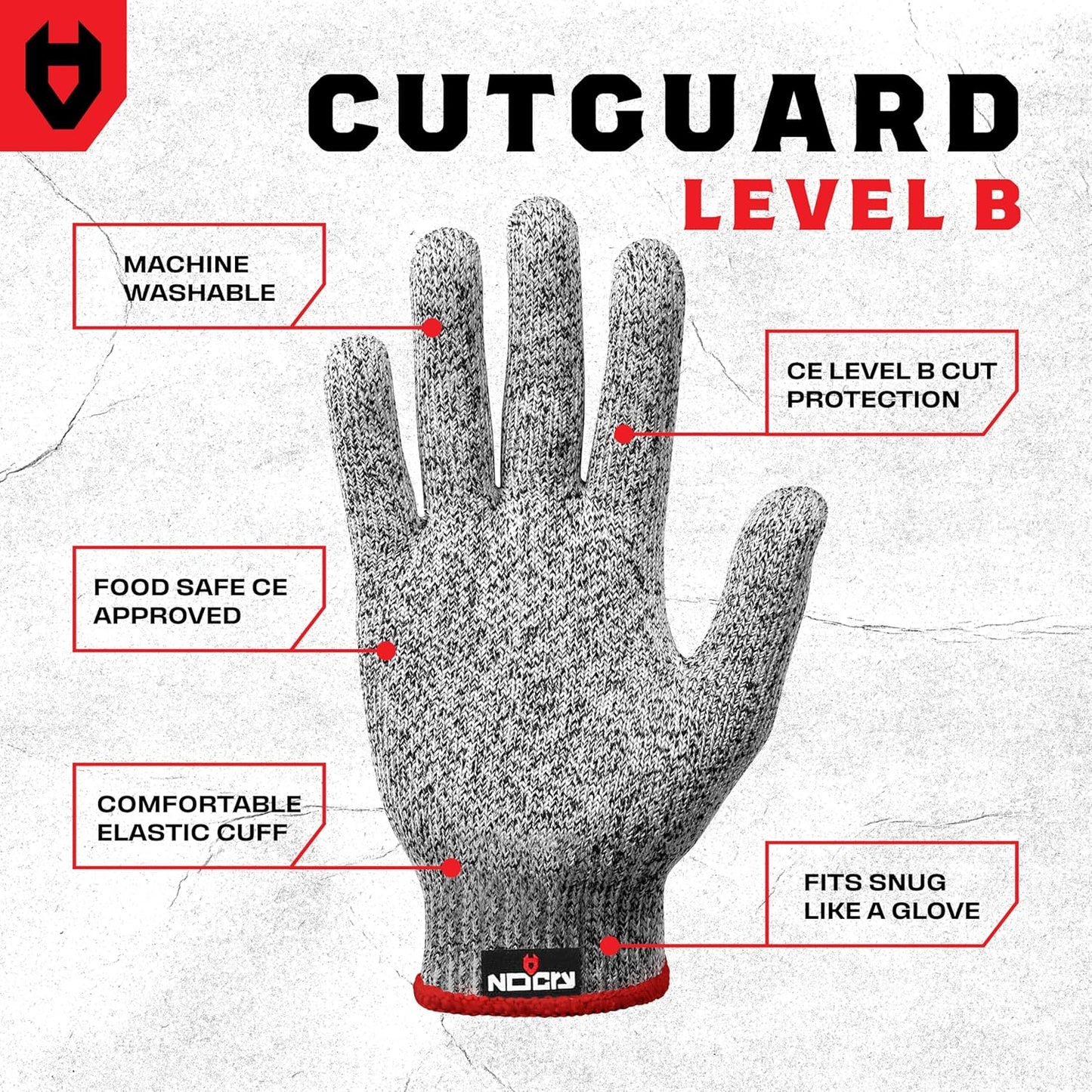 NoCry Premium Cut Resistant Gloves Food Grade — 100% Food Safe — Level
