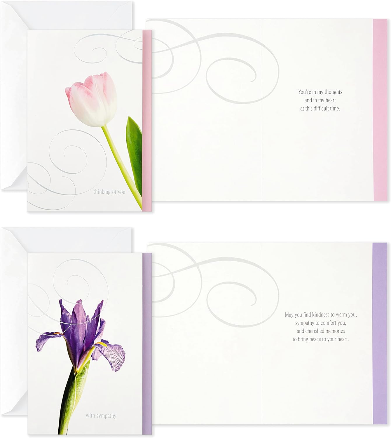 Hallmark Assorted Sympathy Cards (Flowers, 12 Cards and Envelopes)